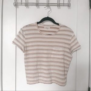 Madewell Striped Crop Tee